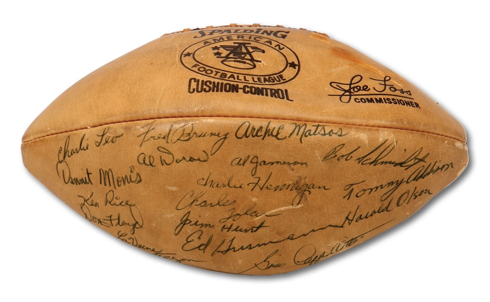 1961 AFL ALL-STAR TEAM SIGNED OFFICIAL AFL FOOTBALL (SDHOC COLLECTION)