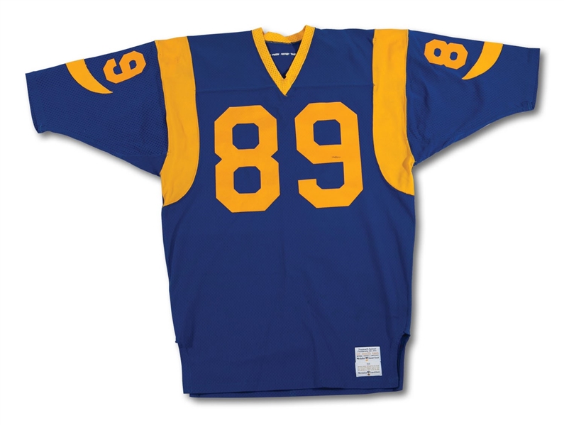C.1978 FRED DRYER LOS ANGELES RAMS GAME WORN JERSEY WITH TEAM REPAIRS (SDHOC COLLECTION)