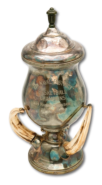 1929 MARINE CORPS BASE 11TH NAVAL DISTRICT BASKETBALL CHAMPIONS TROPHY (SDHOC COLLECTION)