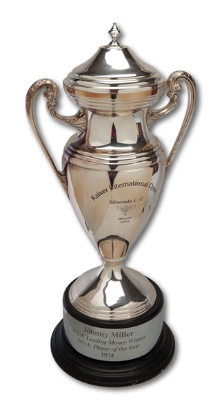 JOHNNY MILLERS 1974 PGA PLAYER OF THE YEAR, LEADING MONEY WINNER SILVER TROPHY (SDHOC COLLECTION)