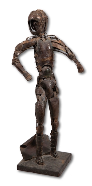 36-INCH TALL METAL SCULPTURE OF THE FENCER (SDHOC COLLECTION)