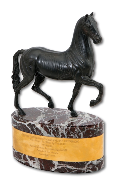 1985 BREEDERS CUP (AQUEDUCT RACETRACK) DISTAFF CHAMPION TROPHY WON BY LIFES MAGIC (SDHOC COLLECTION)