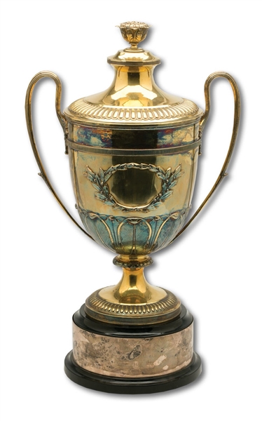 1989 BELMONT PARK (N.Y.R.A.) MOTHER GOOSE STAKES (TRIPLE TIARA FOR FILLIES) CHAMPION STERLING SILVER TROPHY WON BY OPEN MIND (SDHOC COLLECTION)