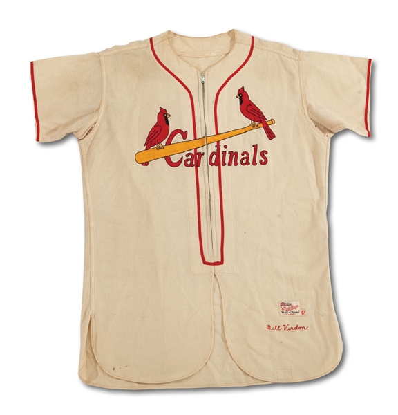1955 BILL VIRDON ST. LOUIS CARDINALS (ROOKIE OF THE YEAR) GAME WORN HOME JERSEY