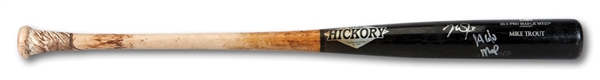 5/30/2014 MIKE TROUT (MVP SEASON) AUTOGRAPHED OLD HICKORY PROFESSIONAL MODEL GAME USED BAT (PSA/DNA GU 9.5, TROUT LOA, MLB AUTH.)