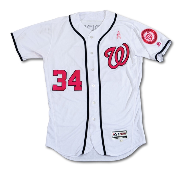 MAY 13-14, 2017 BRYCE HARPER WASHINGTON NATIONALS GAME WORN MOTHERS DAY HOME JERSEY PHOTO-MATCHED TO 2 HOME RUNS INCL. WALK-OFF VS. PHI (MLB AUTH.)