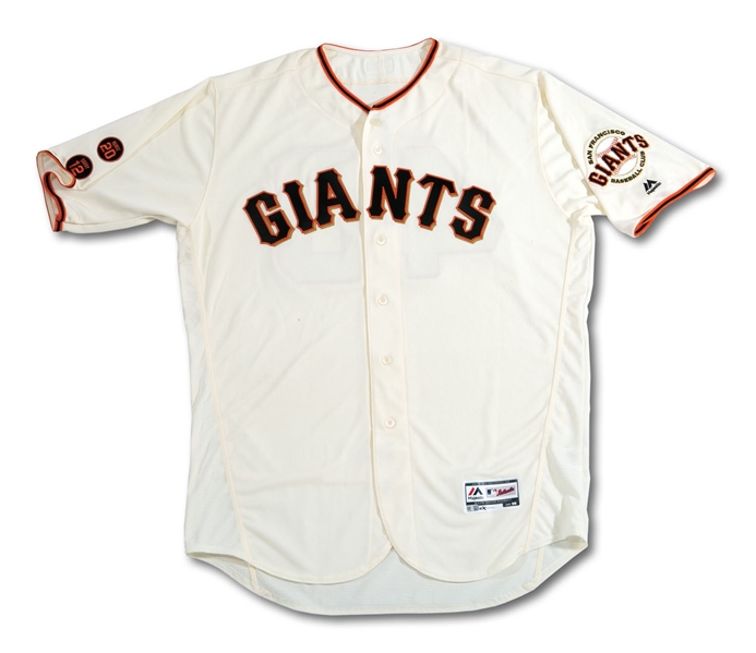 7/27/2016 MADISON BUMGARNER SAN FRANCISCO GIANTS GAME WORN HOME JERSEY - 8 IP, 1 ER & 9K IN LOSS TO REDS (MLB AUTH.)