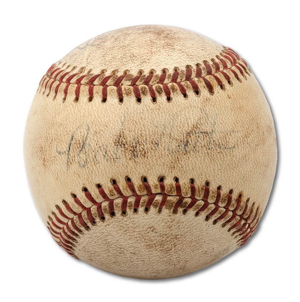 C.1944-48 BABE RUTH SINGLE SIGNED OFFICIAL PCL BASEBALL