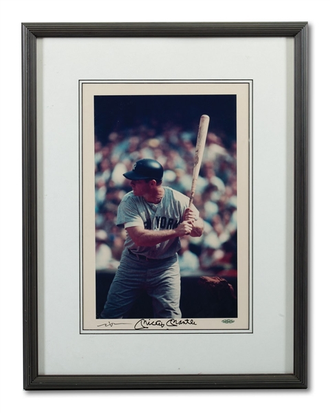 MICKEY MANTLE UDA SIGNED 16" X 20" PHOTOGRAPH BY NEIL LEIFER