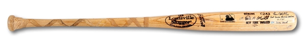 11/1/2001 PAUL ONEILL WORLD SERIES GAME USED & SIGNED LOUISVILLE SLUGGER BAT INSCRIBED "MY LAST GAME AT YANKEE STADIUM"