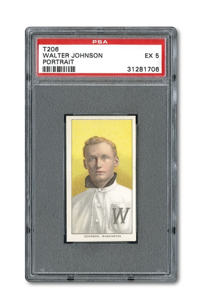 1909-11 T206 WALTER JOHNSON (PORTRAIT) PSA EX 5