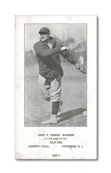 CIRCA 1917 HONUS WAGNER DOHERTY SILK SOX (PATERSON, NJ.) ADVERTISING CARD – ONLY KNOWN EXAMPLE!