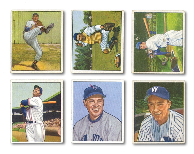 1950 BOWMAN BASEBALL GROUP OF (403) CARDS INCL. HOFERS AND DUPLICATES