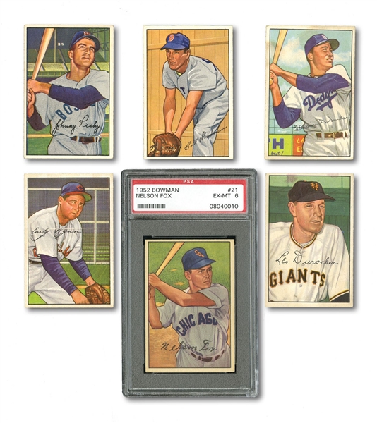 1952 BOWMAN BASEBALL GROUP OF (98) CARDS INCL. HOFERS AND DUPLICATES