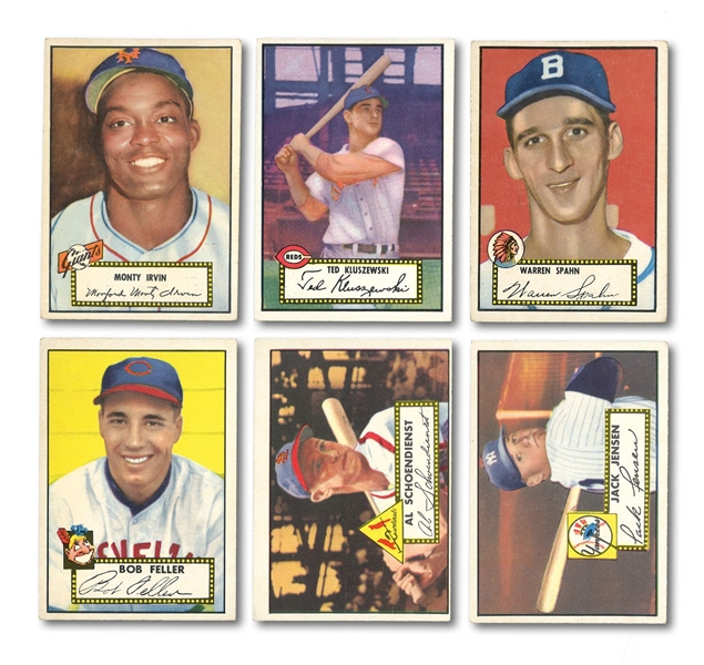 1952 TOPPS BASEBALL GROUP OF (246) CARDS INCL. HOFERS AND DUPLICATES