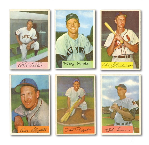 1954 BOWMAN BASEBALL GROUP OF (254) CARDS INCL. HOFERS AND DUPLICATES