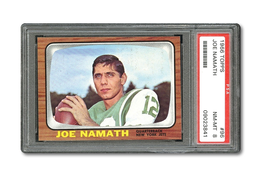 1966 TOPPS #96 JOE NAMATH PSA NM-MT 8
