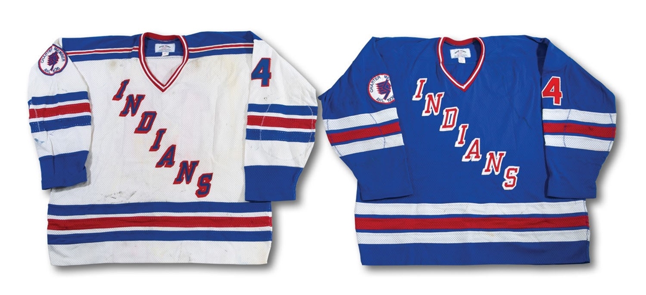 1981-82 TODD JOHNSON SPRINGFIELD INDIANS (AHL) GAME WORN HOME AND ROAD JERSEYS
