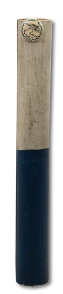 JESSE OWENS AUTOGRAPHED TRACK & FIELD BATON USED AT 1935 DRAKE RELAYS - ALSO SIGNED BY OTHER OHIO STATE RELAY MEMBERS (EXCEPTIONAL PROVENANCE)