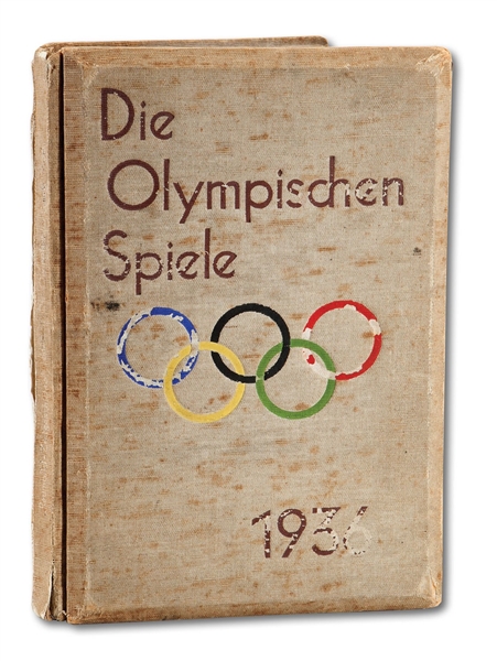1936 BERLIN OLYMPIC GAMES STEREOSCOPIC PHOTO BOOK BY HEINRICH HOFFMANN WITH 3-D GLASSES - TEXT IN GERMAN (NEWPORT SPORTS MUSEUM)