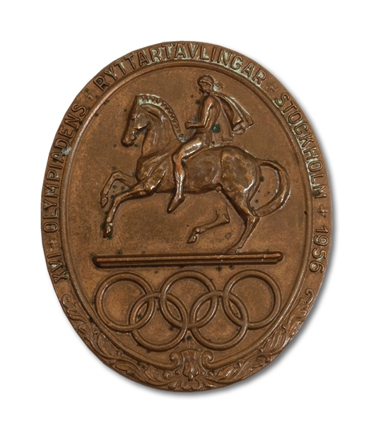 RARE 1956 MELBOURNE SUMMER OLYMPICS PARTICIPATION MEDAL FOR EQUESTRIAN - ONLY EVENT HELD IN STOCKHOLM
