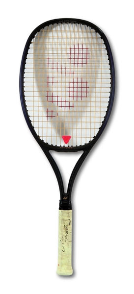 C. EARLY 1990S MONICA SELES MATCH USED AND AUTOGRAPHED YONEX RQ-380 TENNIS RACQUET (NFL EXECUTIVE PROVENANCE)