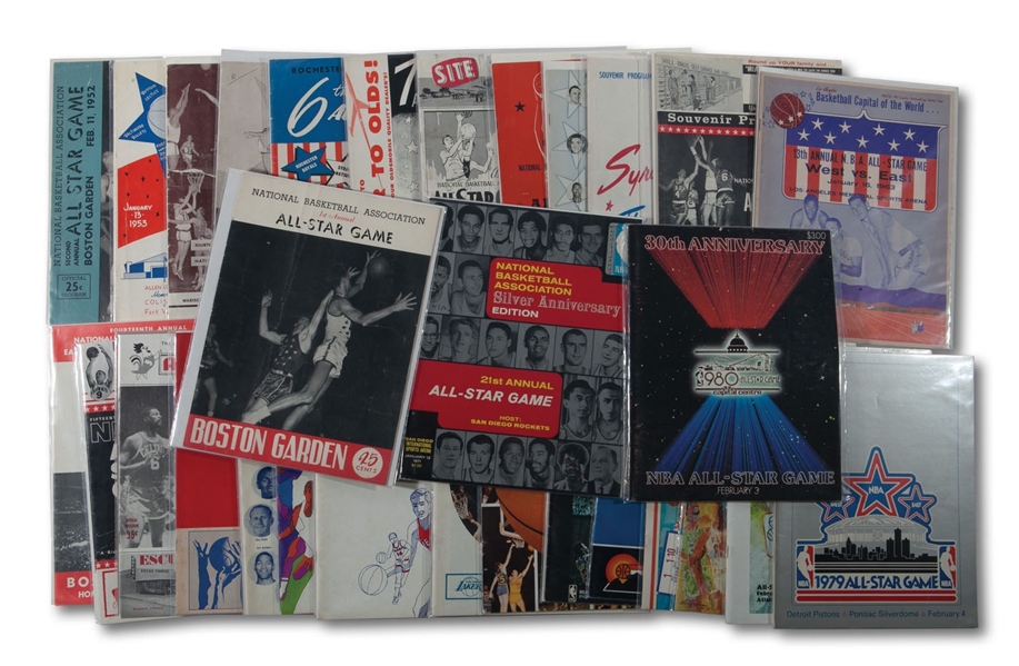 1951-1980 CONSECUTIVE RUN OF (30) NBA ALL-STAR GAME PROGRAMS IN GREAT CONDITION