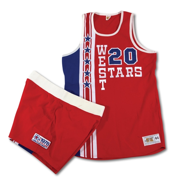 1978 MAURICE LUCAS NBA WESTERN CONFERENCE ALL-STARS GAME WORN HOME JERSEY AND SHORTS (MEARS A10, LUCAS FAMILY LOA)