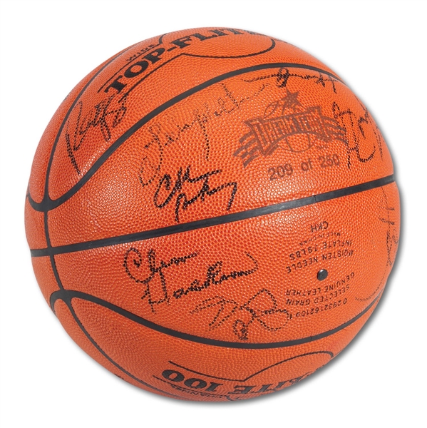 1996 ATLANTA OLYMPIC GAMES USA DREAM TEAM III SIGNED BASKETBALL WITH ALL 16 AUTOGRAPHS (EVERY PLAYER & COACH)