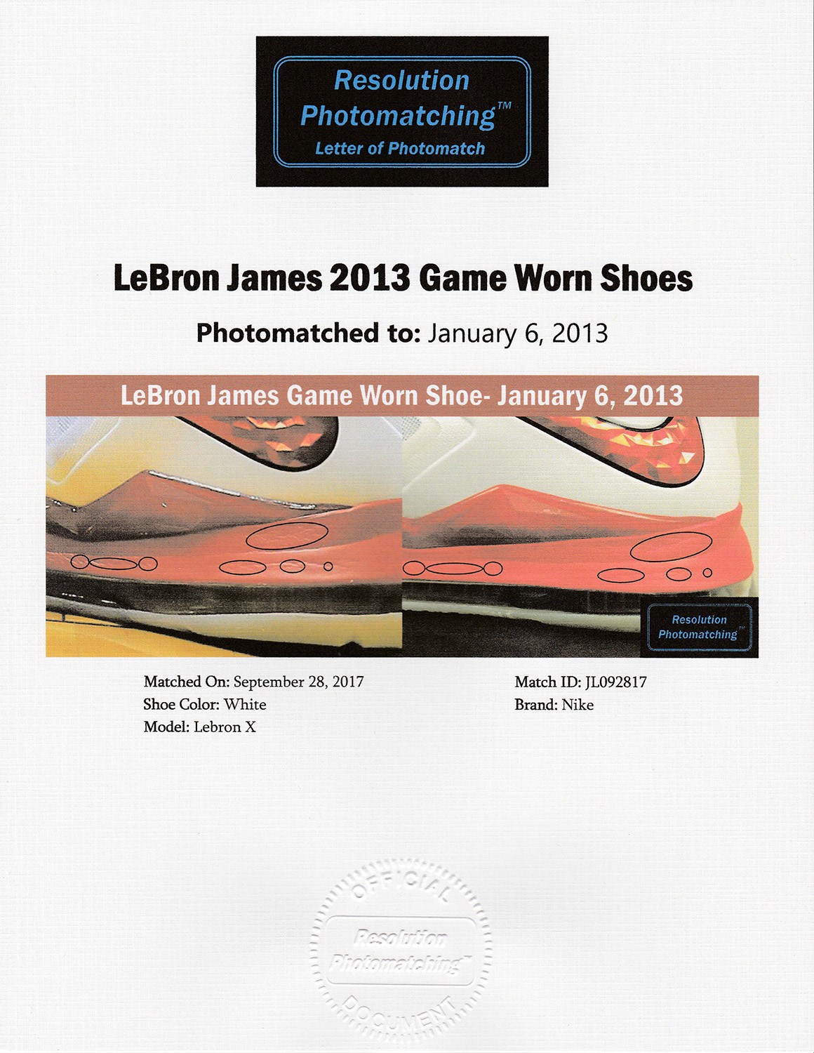 LeBron James Autographed & Inscribed Game-Used Nike LeBron 11