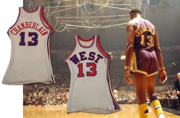 Lot Detail - 1971 WILT CHAMBERLAIN NBA WESTERN CONFERENCE ALL-STARS GAME  WORN JERSEY (MEARS A10)