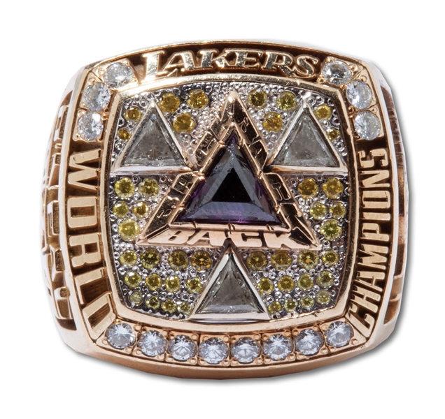 SYLVESTER STALLONES 2002 L.A. LAKERS WORLD CHAMPIONS 14K GOLD RING GIFTED BY SHAQUILLE ONEAL (STALLONE COLLECTION)