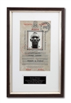 JESSE OWENS ENLARGED COPY OF HIS 1936 BERLIN OLYMPICS ATHLETE IDENTIFICATION PASS (OWENS ESTATE COLLECTION)