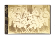 1887-88 CANTON MINOR LEAGUE BASEBALL TEAM CABINET PHOTO (JAKE VIRTUE COLLECTION)