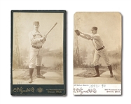 PAIR OF 1889-90 JAKE VIRTUE DETROIT WOLVERINES CABINET PHOTOS (JAKE VIRTUE COLLECTION)