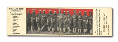 1910 E221 BISHOP & CO. PORTLAND BEAVERS (RED) PCL TEAM CARD