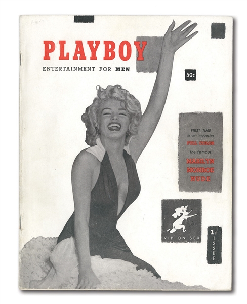 1953 PLAYBOY MAGAZINE VOL. 1 NO. 1 FIRST ISSUE WITH MARILYN MONROE ON COVER (RARE)