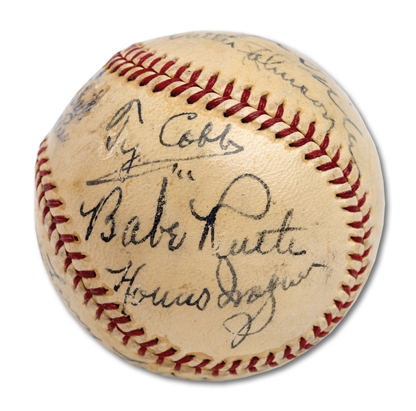 FINEST KNOWN 1939 BASEBALL HALL OF FAME INAUGURAL INDUCTEES AUTOGRAPHED BASEBALL (FROM THE PERSONAL COLLECTION OF MARV OWEN)
