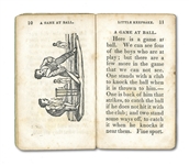 CIRCA 1835 CHILDRENS BOOKLET "THE LITTLE KEEPSAKE" BY SIDNEY BABCOCK, NEW HAVEN, CT. W/ EARLY REFERENCE AND DEPICTION OF "A GAME AT BALL"