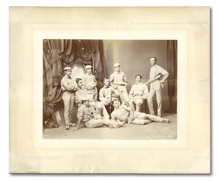 CIRCA 1876 HARVARD BASEBALL TEAM PHOTO WITH JAMES TYNG