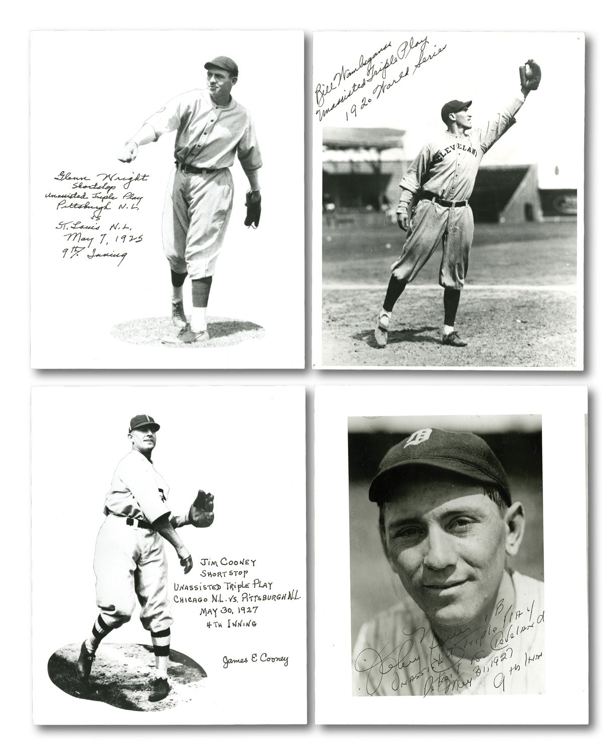 Lot Detail - QUARTET OF SIGNED AND INSCRIBED PHOTOS BY PLAYERS WHO ...