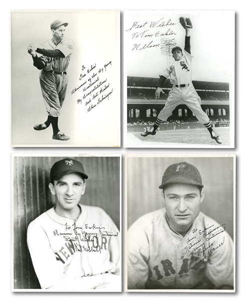 LOT OF (4) VINTAGE HOFER AUTOGRAPHED PHOTOGRAPHS (PERSONALIZED) FROM THE TOM EAKIN COLLECTION