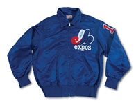 C.1984 PETE ROSE AUTOGRAPHED MONTREAL EXPOS WARM-UP JACKET WITH GAME USE ATTRIBUTABLE TO THE HIT KING