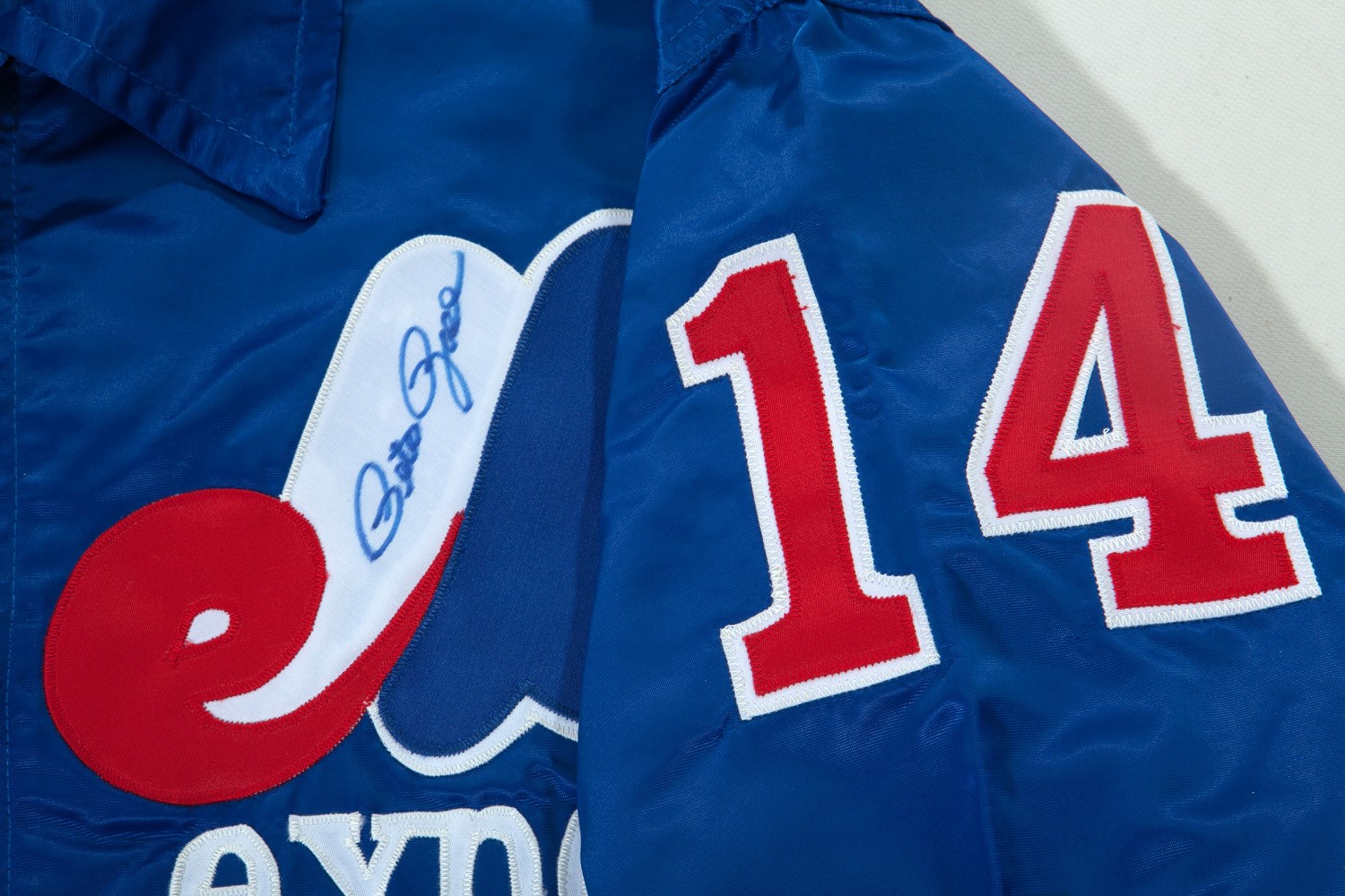 Lot Detail - 1984 PETE ROSE AUTOGRAPHED MONTREAL EXPOS GAME WORN HOME JERSEY