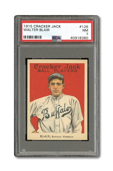 1915 CRACKER JACK #126 WALTER BLAIR PSA NM 7