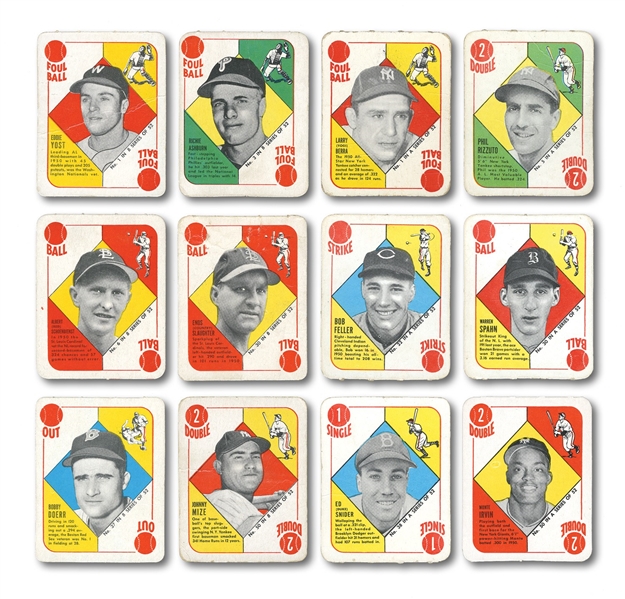 1951 TOPPS RED BACK AND BLUE BACK BASEBALL COMPLETE SETS