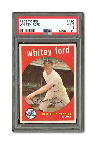 1959 TOPPS #430 WHITEY FORD - PSA MINT 9 (ONLY 1 HIGHER)