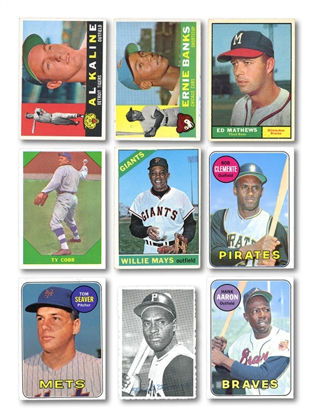 1960S BASEBALL COLLECTION OF (35) COLLECTOR GRADE HOFERS AND STARS
