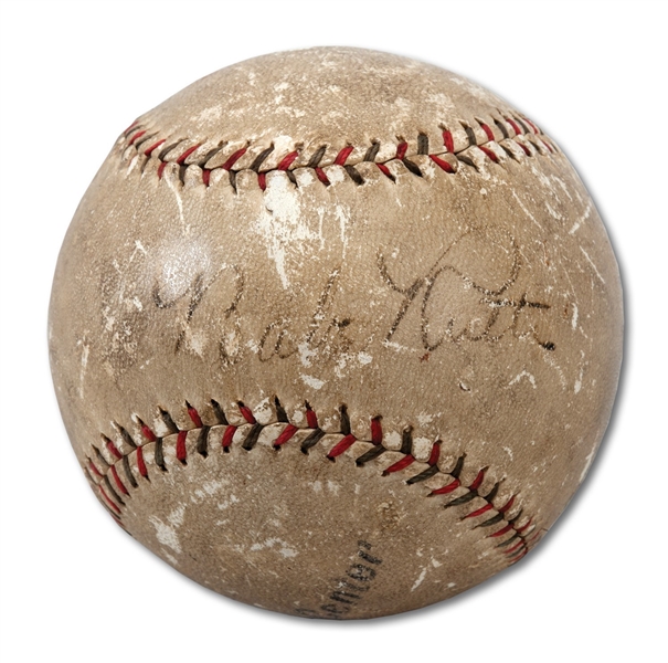 C. LATE 1920S BABE RUTH, LOU GEHRIG & LEO DUROCHER SIGNED BASEBALL