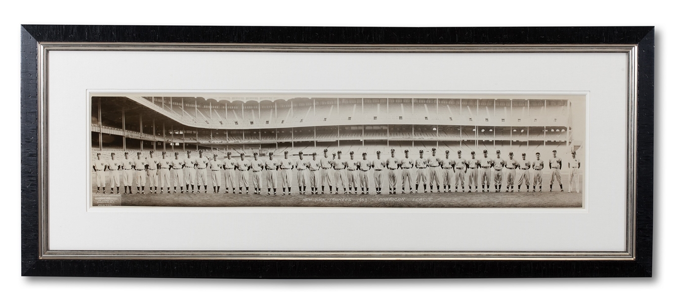 1953 WORLD CHAMPION NEW YORK YANKEES PANORAMIC TEAM PHOTOGRAPH - PHIL RIZZUTOS PERSONAL COPY